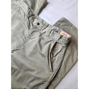 Bob Allen Sportswear Vintage 1940s Tan Chain Zipper Pocket Field Pants Men 34x29